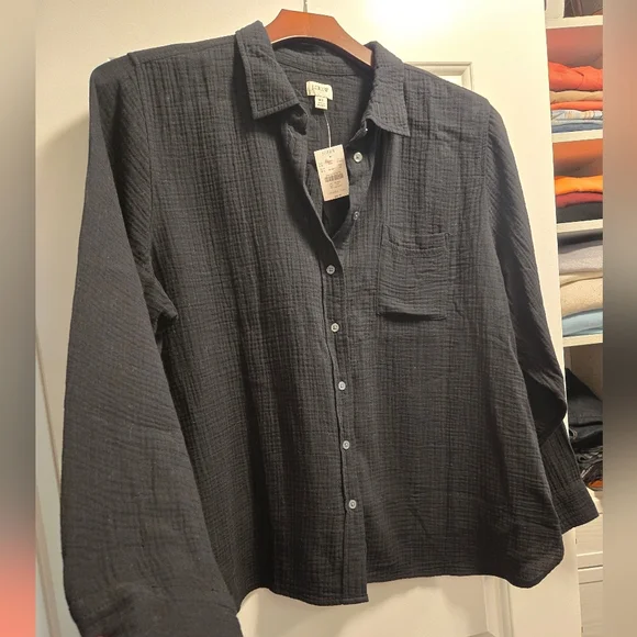NWT J.Crew Double-gauze Button Up Shirt - Picture 5 of 7